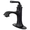 Fauceture Sgl-Handle Bathroom Faucet W/ Push-Up Drain & Deck Plate, Black LS4420RXL - alternate 1